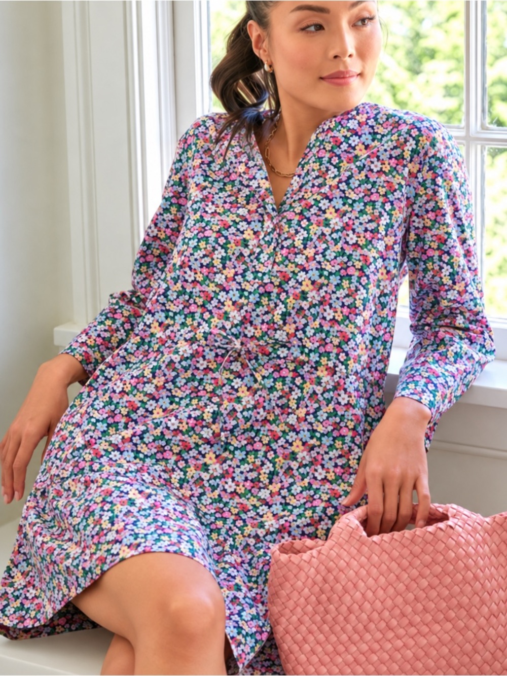 Pomander Place Lucy Ditsy Floral Mini Dress Multicolor Size XXL